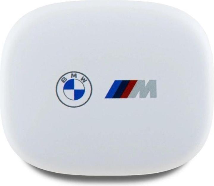 Produktbild BMW Bluetooth headphones BMBEMIATP20LOH TWS + docking station white/white Printed Logos (30 h, Kabellos)