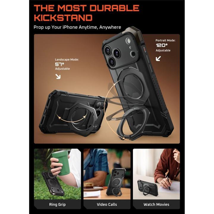 Produktbild Supcase UB Grip Mag MagSafe Case für iPhone 17 Pro Max - Schwarz (Apple iPhone 17 Pro Max)
