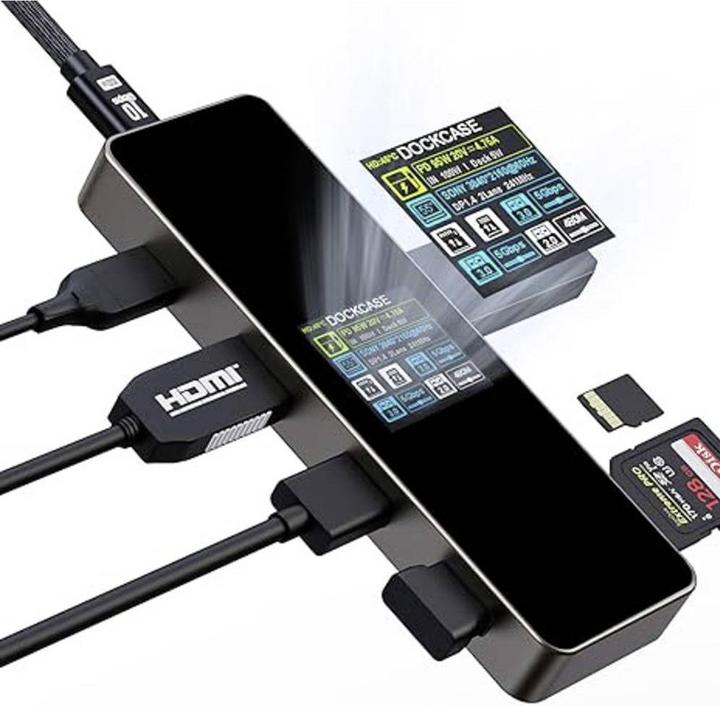 Produktbild Dockcase USB-C® Dockingstation Universal integriertes Display, inkl. Ladefunk (USB-C, 7 Ports)