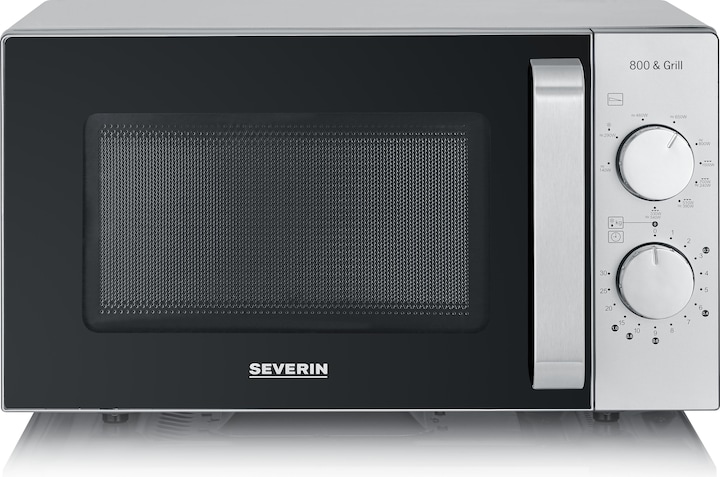 Severin MW 7768 Microwave black/stainless steel 800W grill function, without turntable (20 l)