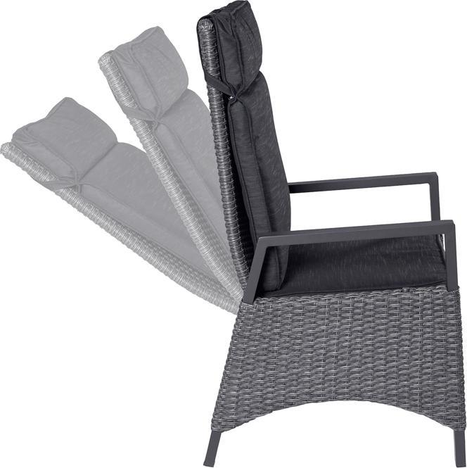 Produktbild LC Garden Keramo Positionsstuhl Aluminium/Polyrattan inkl. Kissen