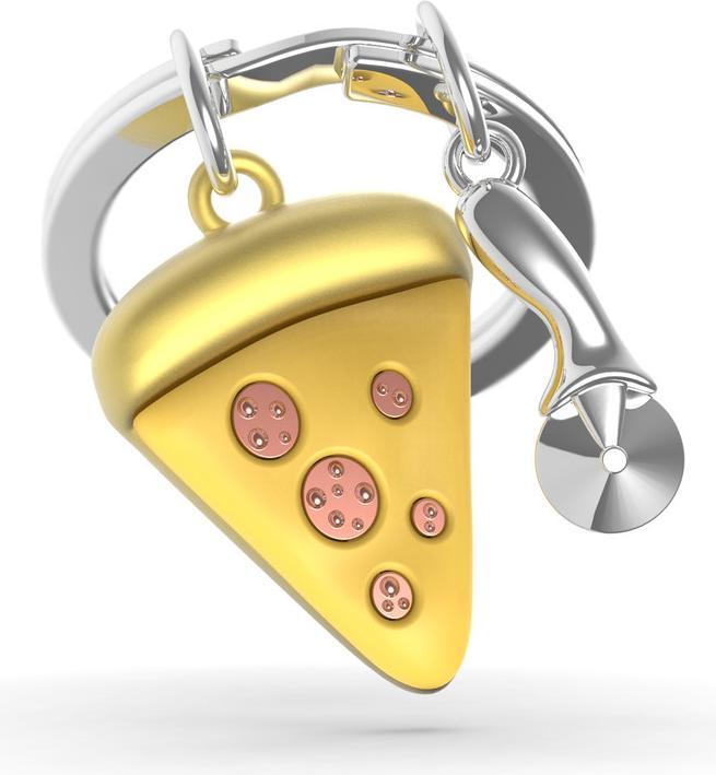 Actual product image Metalmorphose Keyring Pizza with Pizza cutter