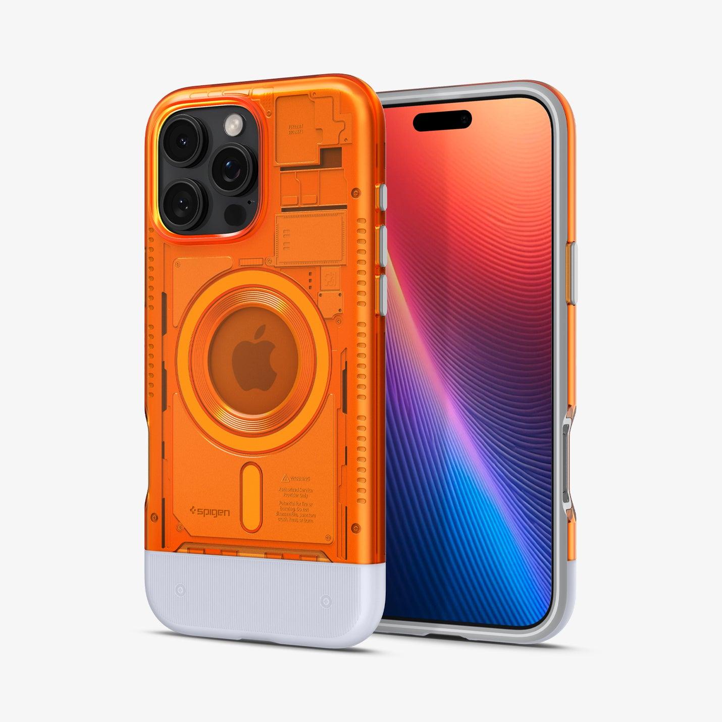 Spigen Classic C1 (MagFit) (Apple iPhone 16 Pro Max), Smartphone Hülle, Orange