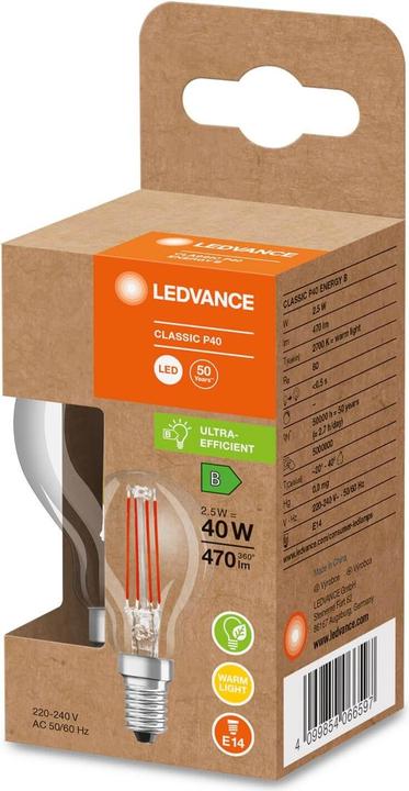 Image du produit Ledvance Ampoule LED en forme de goutte (E14, 470 lm)