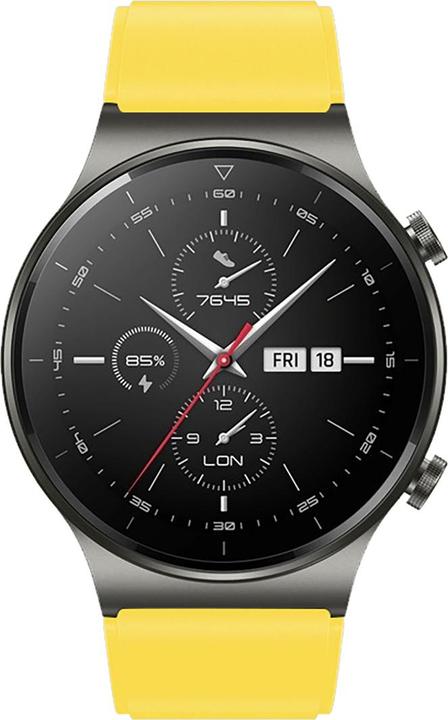 Actual product image Marka Niezdefiniowana Silicone Strap for Huawei Watch GT 2/3/4/2 Pro/3 Pro/4 Pro/GT 2e 46mm - Yellow (Silicone)