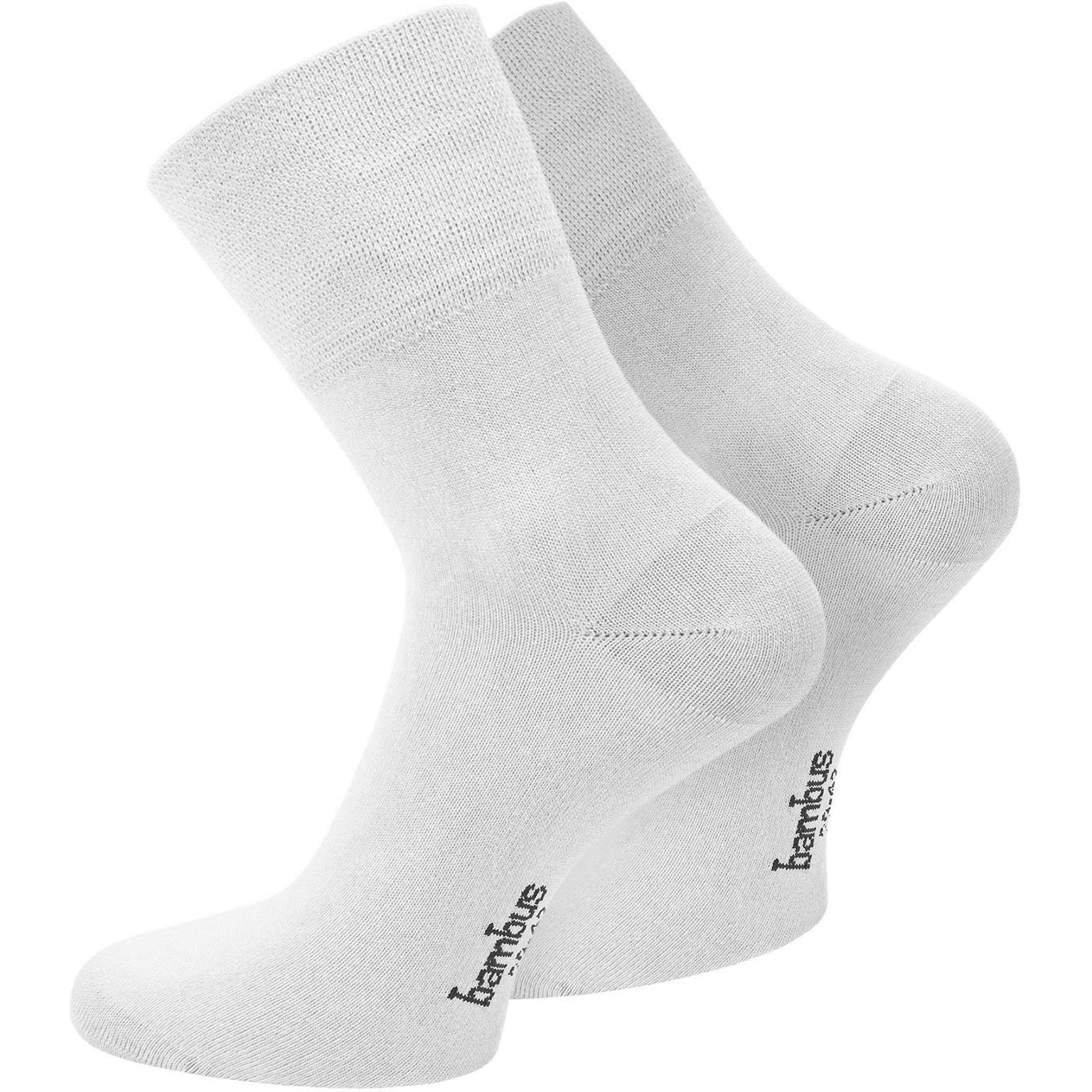 Normani, Herren, Socken, 6 Paar Bambus-Gesundheitssocken Kurzschaft, Weiss, (6er Pack, 47 - 50)