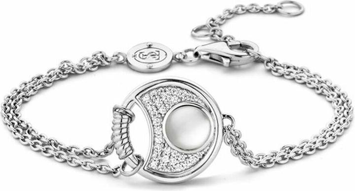 Immagine prodotto Ti Sento Milano Bracciale con madreperla e zirconi 2881MW (20 cm, Placcato in rodio, Placcato)