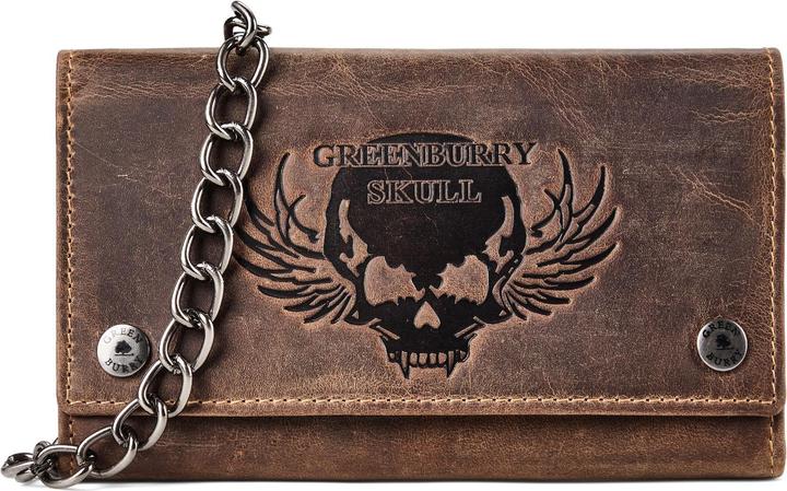 Produktbild Greenburry Biker Geldbörse RFID Schutz Leder 17 cm