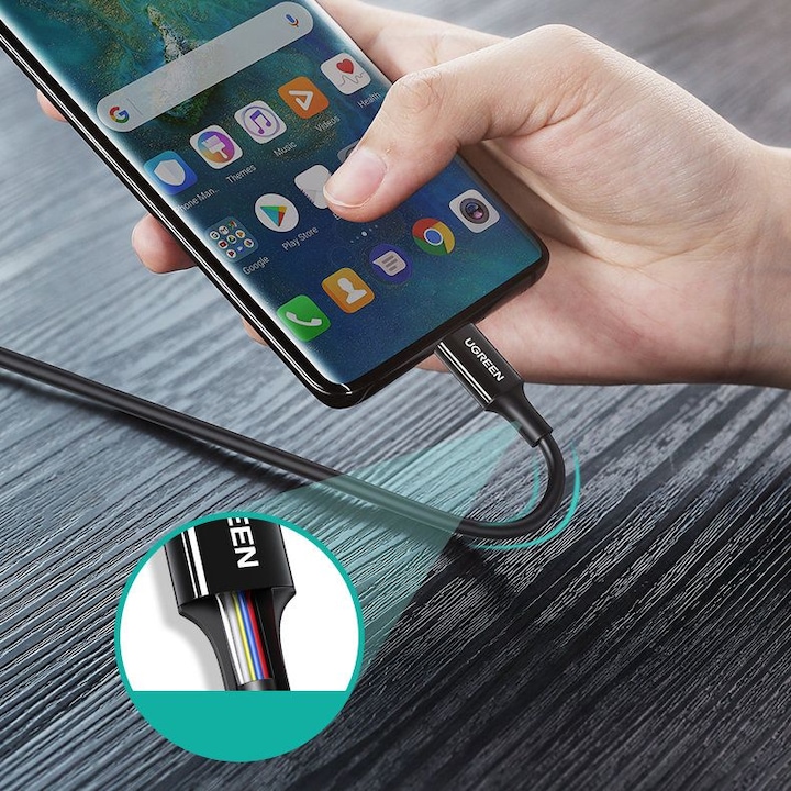 Image du produit Ugreen USB C – USB C (2 m, USB 2.0)
