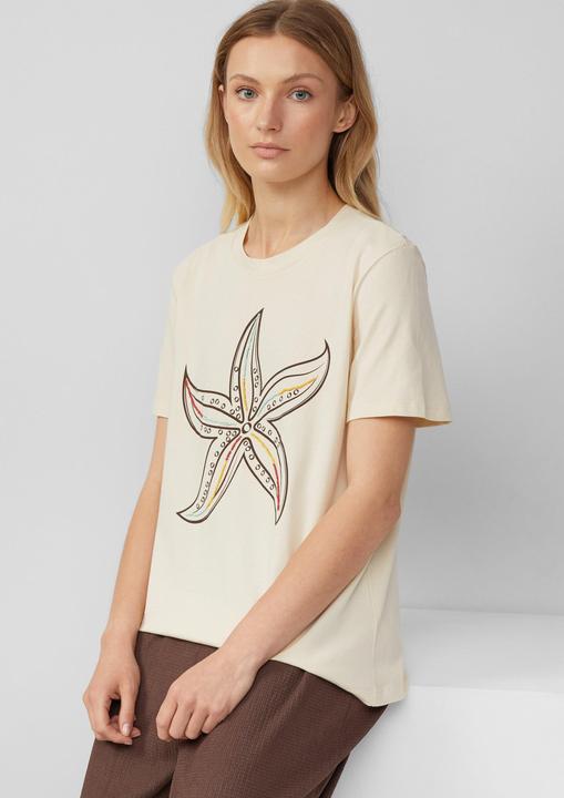 Produktbild S.Oliver T-Shirt Jersey-T-Shirt mit Frontprint und Schmuckperlen (38)