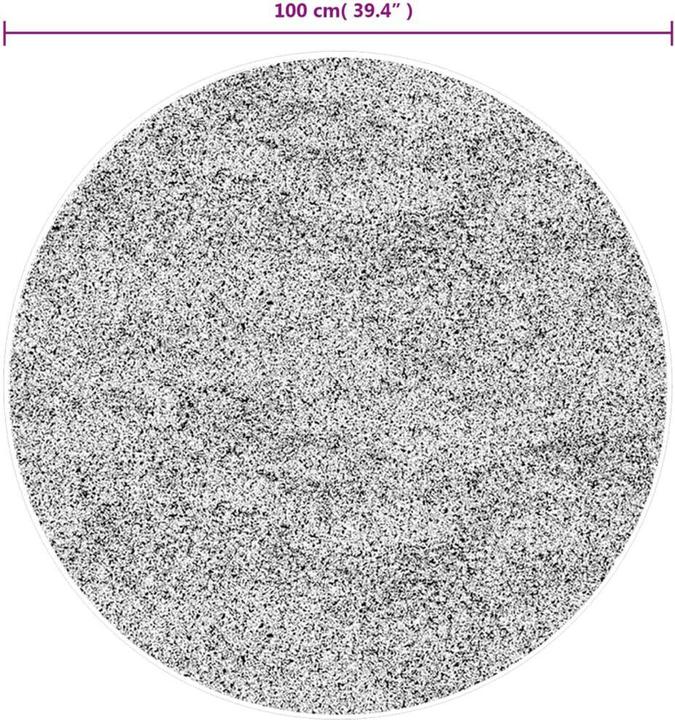 Actual product image vidaXL Shaggy high pile modern carpet Ø 100 cm (100 x 100 cm)