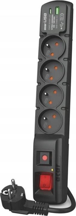 Acar Surge Protector F4 French Pd 3.0 (4 x, CEE 7/5, 1.50 m)