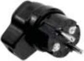 Actual product image Bachmann ELECTRIC 919171 919.171 SOLID RUBBER ANGLE PLUG (CEE 7/4)