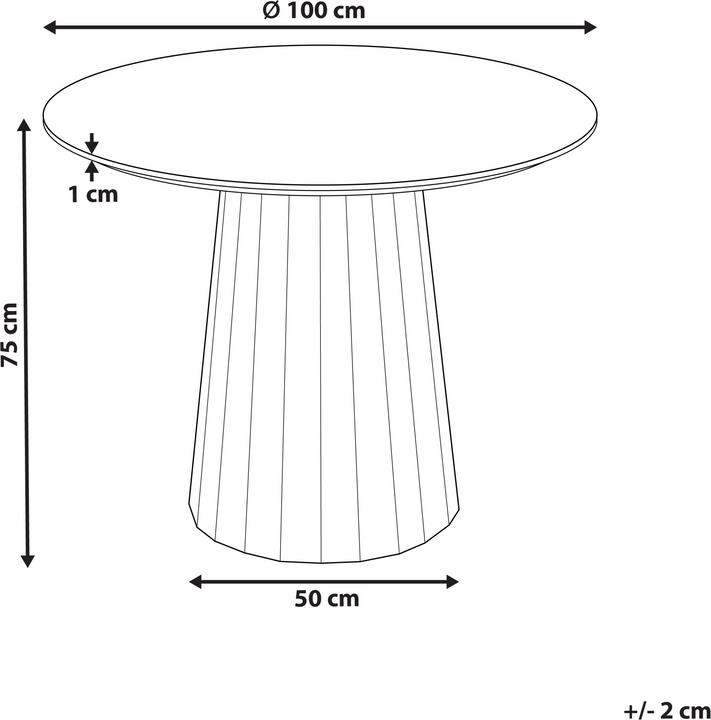 Actual product image Beliani Plato (100 x 100 x 75 cm)