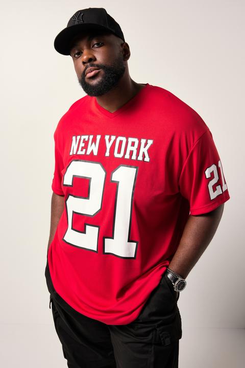 Actual product image Sthuge T-shirt, short sleeve, oversized, football print, up to 8 XL (5XL)