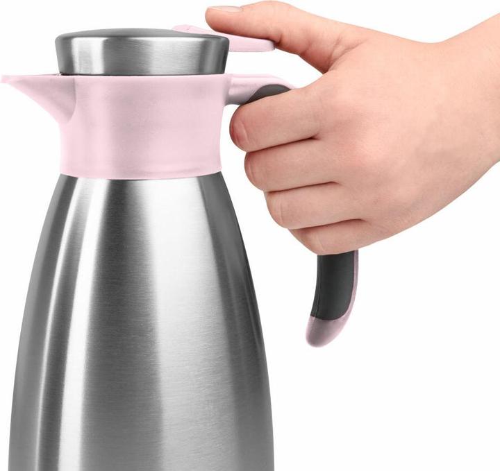 Productafbeelding Emsa Vacuümkan SOFT GRIP, 1,0 liter, roestvrij staal / roze Met één hand te bedienen met snelsluiting (1 l)