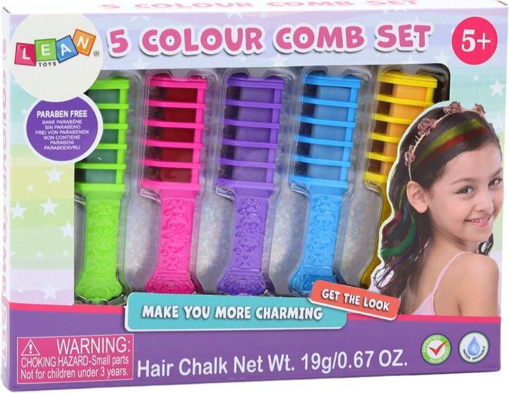 Lean Toys Kreide-Haarfärbeset 5-tlg