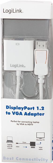 Image du produit LogiLink DisplayPort 1.2 vers VGA (VGA, 15 cm)