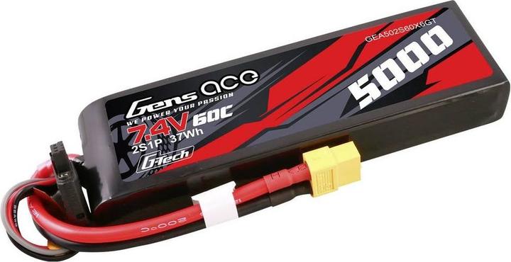Produktbild Gens Ace G-Tech 5000mAh 7.4V 60C 2S1P Lipo PC material case with XT60 Plug (7.40 V, 5000 mAh)