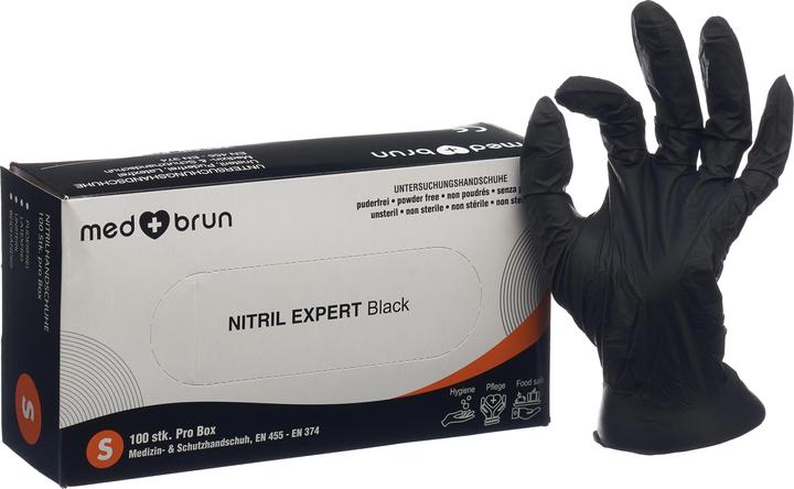 Actual product image MedBrun Nitrile Expert black (S)