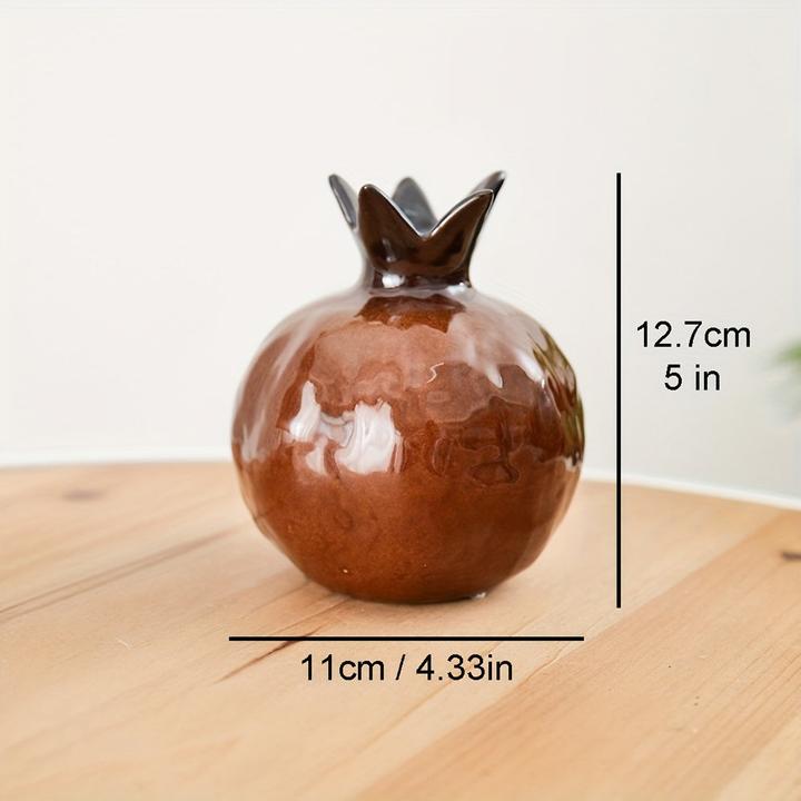 Produktbild Alopini Zeitgenössische Keramik-Granatapfel-Vase: Ein dekoratives Stück für Ihr Zuhause - 12.7cm x 5in