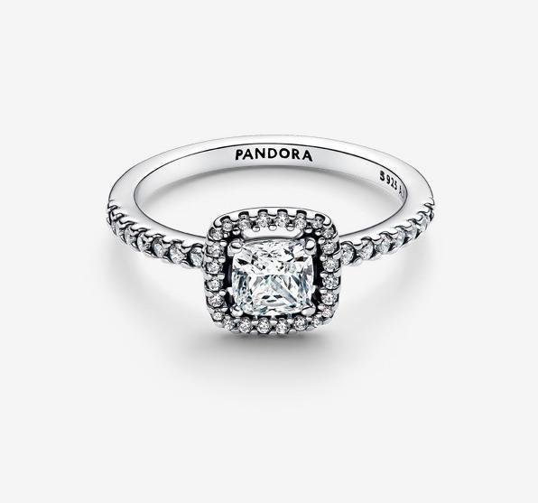 Produktbild Pandora Funkelnder Quadratischer Strahlenkranz Ring (48, 925 Silber)