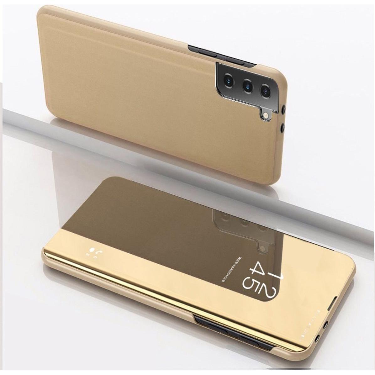 König Design Hülle Handy Schutz für Samsung Galaxy S21 Plus Case Cover Tasche Etuis Gold Neu (Samsung Galaxy S21+), Smar...