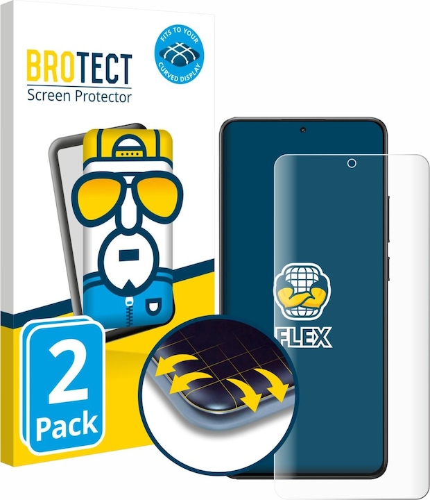 Produktbild BROTECT Fullscreen Schutzfolie Displayschutz Folie Klar Transparent (2 Stück, Oppo AX7 Pro)