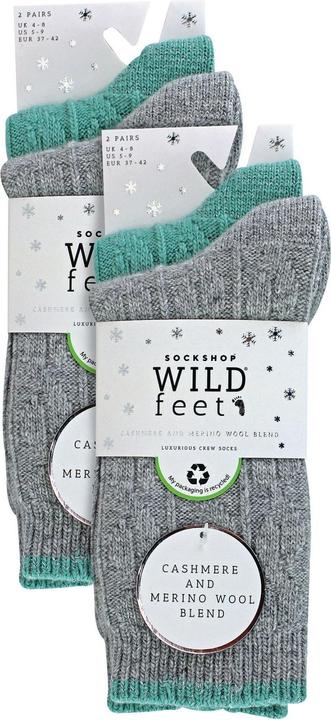 Wildfeet 4er Pack Glitzer Socken | Gestrickt Kuschelsocken with Lurex (4er Pack, 37 - 42)