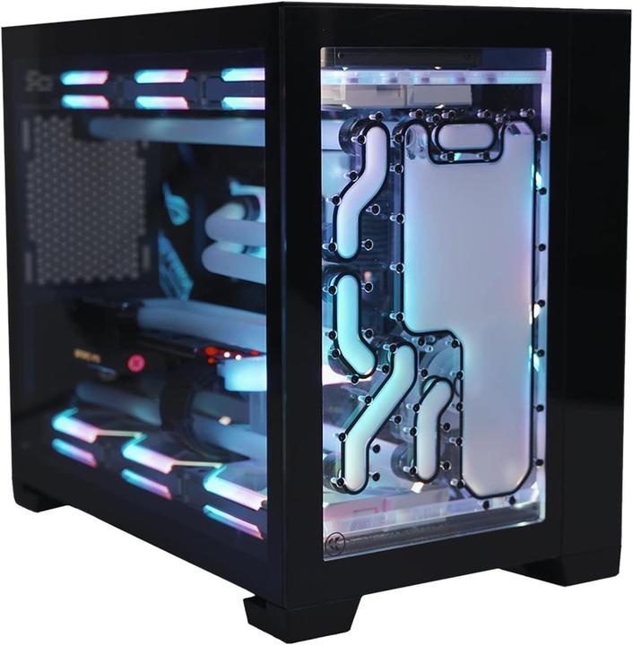 Immagine prodotto Stealkey Customs Lian Li O11D Mini Front MK2 D5 Distroplate - Acrilico - Nero