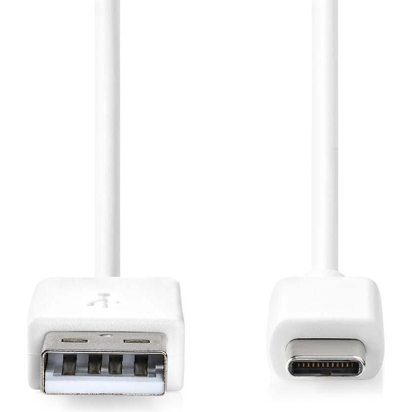 Thumbnail - Nedis USB-Kabel USB 2.0 USB-A Stecker USB-C™ Stecker 480 Mbps Vernickelt 1.00 m Rund (1 m, USB 2.0), USB Kabel