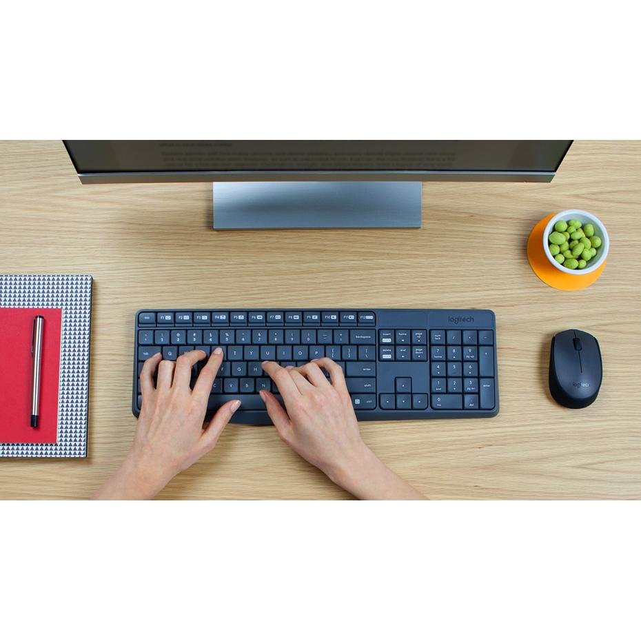 Thumbnail - Logitech MK235 (DE, Kabellos), Tastatur, Grau