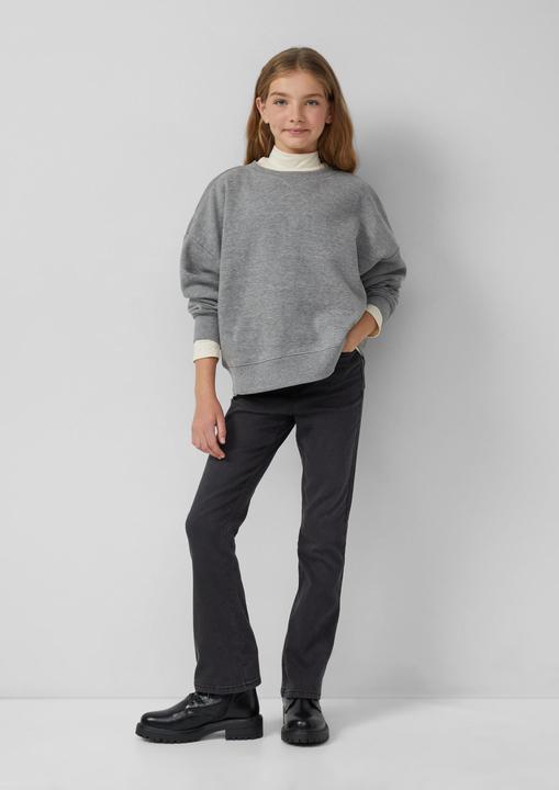 Produktbild s.Oliver Sweatshirt Kuscheliges Oversize-Sweatshirt mit dezentem Print (146, 152)
