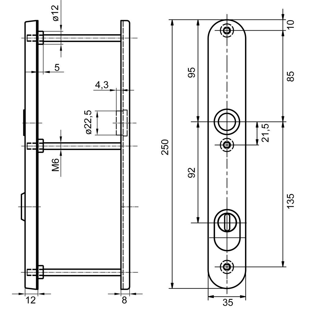 Thumbnail - Glutz, Türgriff + Fenstergriff, Schutztürschilder aussen 52104 (Türschild)