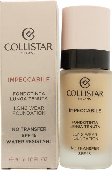 Actual product image Collistar Impeccabile Long Wear Foundation Spf 15 2r - Beige Rose 30ml (2R)