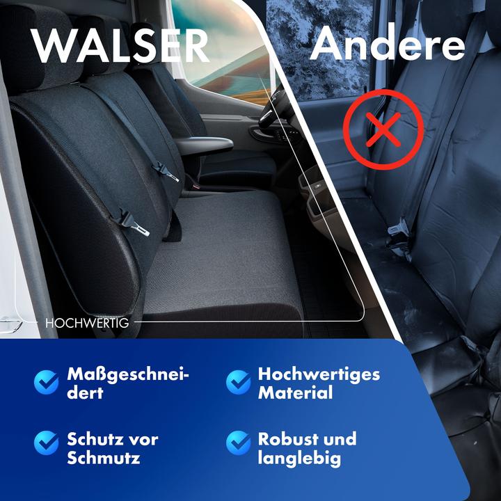 Actual product image Walser Seat covers for Opel Vivaro, Renault Trafic, Nissan Primastar, ES and DB front BJ 06/2001 - 07/2014