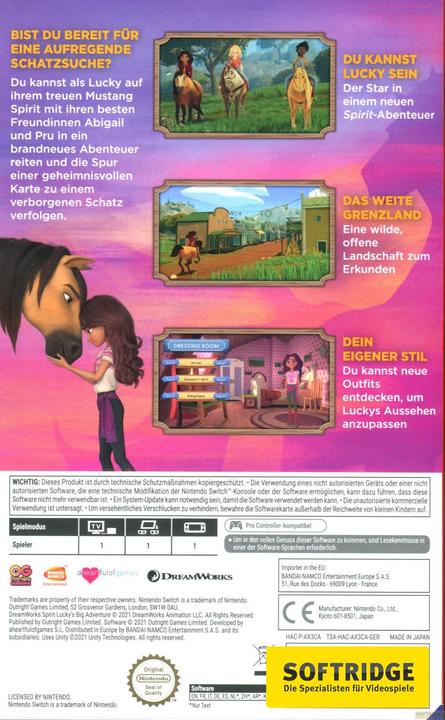 Actual product image Bandai Namco Spirit Lucky's great adventure (Switch, Multilingual)