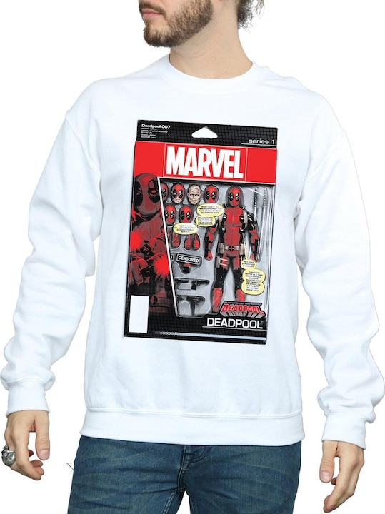 Actual product image Mens Deadpool Action Figure Sweatshirt (L)