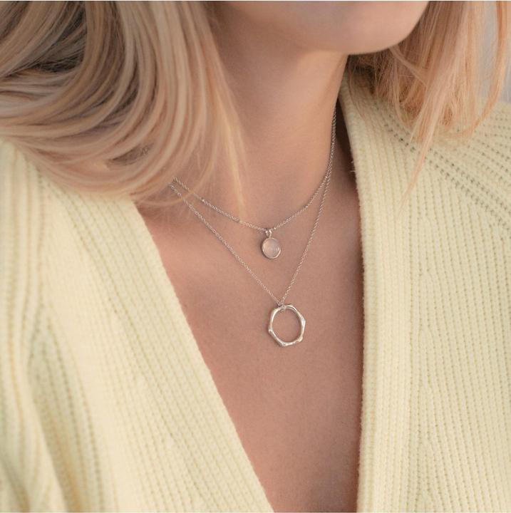 Image du produit Glanzstücke München Femme argent sterling quartz rose argent 40,0 cm chaîne de base + 5,0 cm d'extension - 11042 (Argent Sterling, 40 - 45 cm)