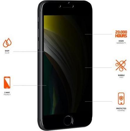 Produktbild Eiger Mountain Glass Black (1 Stück, Apple iPhone SE (2nd Gen), Apple iPhone 8, Apple iPhone 7, Apple iPhone 6s, Apple iPhone 6, Apple iPhone SE (3rd Gen))
