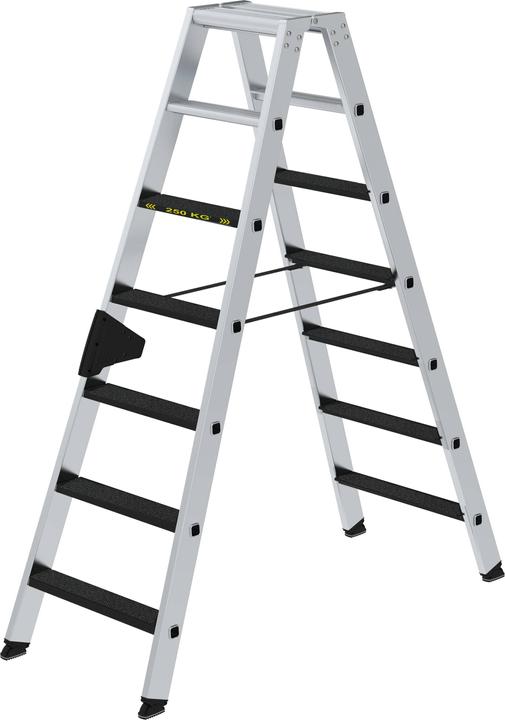 Actual product image Munk Stepladder with steps 250 kg double-sided access with clip-step R13 2x7 steps (Scaffolding, 315 cm)