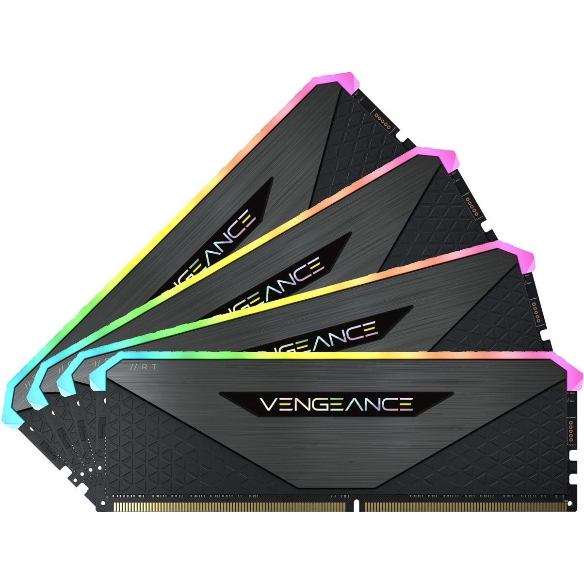 Corsair Vengeance RGB RT (4 x 8GB, 3600 MHz, DDR4-RAM, DIMM), RAM, Schwarz