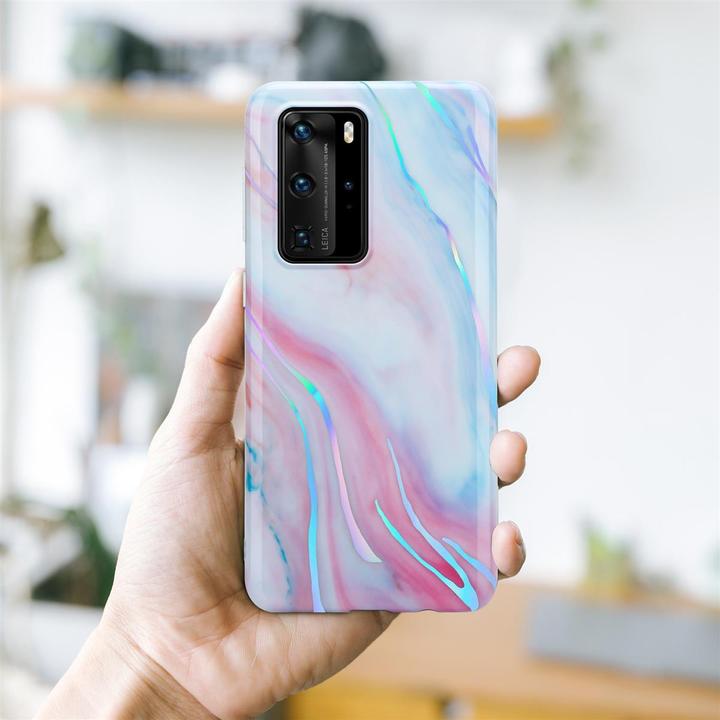 Image du produit Cadorabo Couverture IMD TPU Marbre coloré (Huawei P40 Pro+)