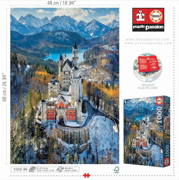 Actual product image Educa Neuschwanstein 1000 pieces Puzzle (1000 pieces)