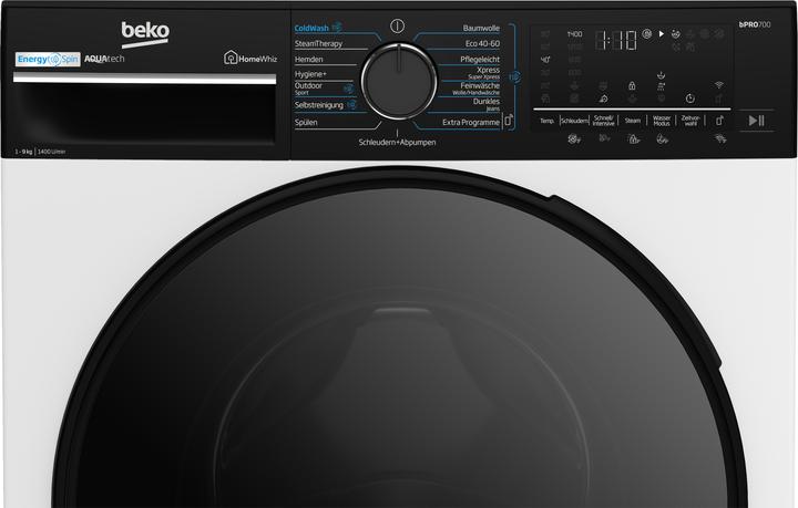 Produktbild Beko B7WFU69418W Waschmaschine 60cm Frontlader (9 kg, Links)