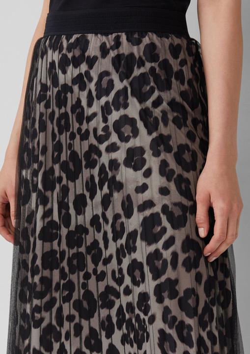 Produktbild s.Oliver Rock Mesh-Rock mit Leo-Muster (46)