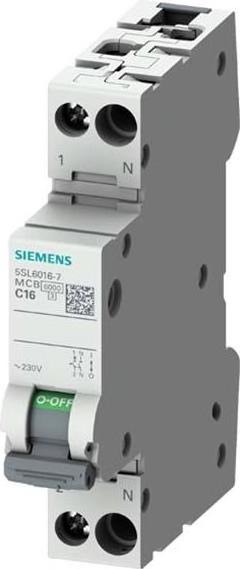 Siemens Leitungsschutzschalter 230V 6KA 1+N-polig 1TE C16