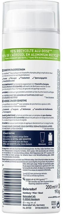 Actual product image NIVEA MEN Sensitive Rasierschaum (200 ml, Shaving cream)