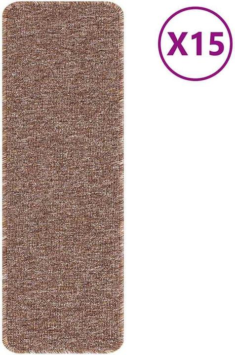 Immagine prodotto vidaXL Tappeto per scale marrone (25 x 60 cm)