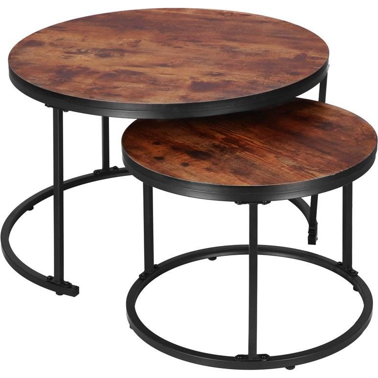 Nenurodyta, Tavolino da salotto, A set of coffee tables Springos, brown/black